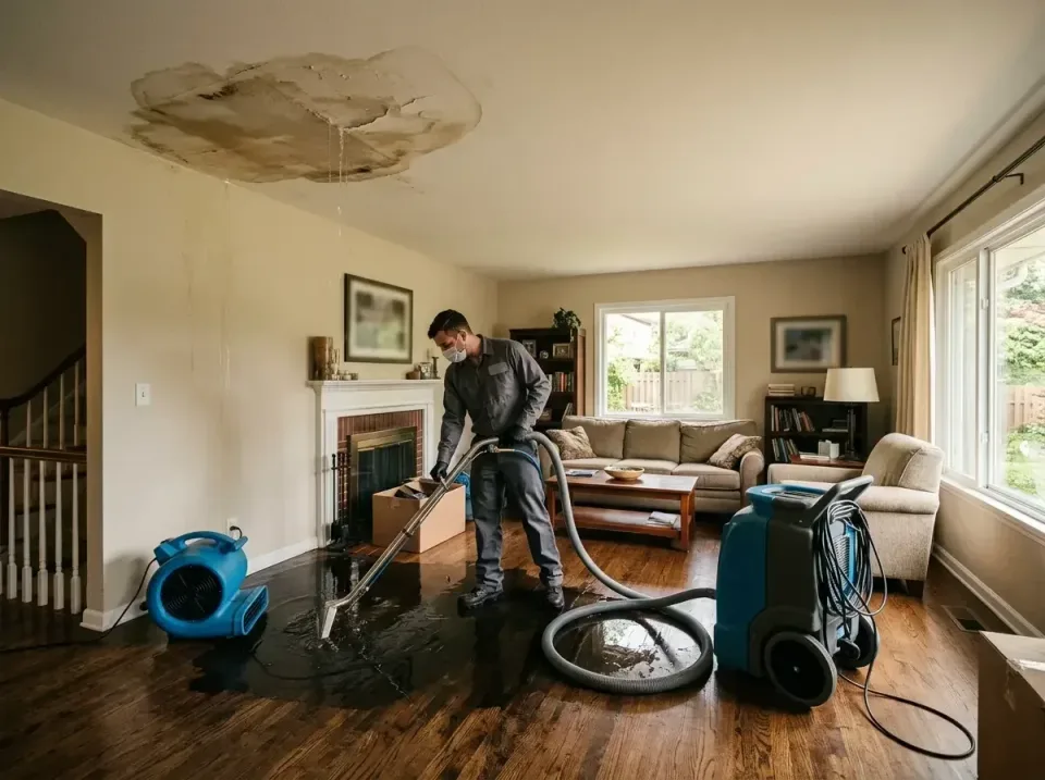 attic-pipe-burst-ceiling-drip-008 — frequently asked questions, Water Damage Restoration & Carpet Care in Rockville, MN